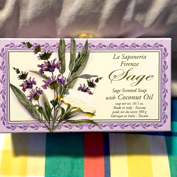 La Saponeria Firenze Sage Soap with Coconut Oil - Picture 1 of 4